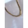 316L Çelik Gold renk Kral Zincir Renk İşleme Detay Erkek Kolye - BJ-ERK1332