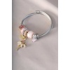 Pembe Taşlı Balerin Figürlü Charm Bileklik - BJ-BB4326
