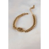 316L Çelik Gold Renk Zincir Model Kadın Bileklik - BJ-BB5453