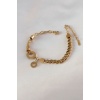 316L Çelik Gold Renk 2li Zincir Model Kadın Bileklik - BJ-BB5454