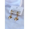 316L Çelik Gold Renk Kutup Yıldızı Model Kadın Küpe - BJ-BKP7739