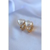 316L Çelik Gold Renk İncili Kalp Model Kadın Küpe - BJ-BKP7761