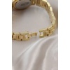 Gold Renk Metal Zirkon Taşlı Kadın Saat - BJ-BS3403