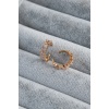 Gold Renk Zirkon Taşlı Earcuff Pirinç Kadın Kıkırdak Küpe - BJ-BKP7785