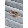 Gold Renk Zirkon Taşlı Earcuff Pirinç Kadın Kıkırdak Küpe - BJ-BKP7787