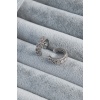 Gümüş Renk Zirkon Taşlı Earcuff Pirinç Kadın Kıkırdak Küpe - BJ-BKP7788