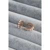Gold Renk Zirkon Taş Detay İncili Earcuff Pirinç Kadın Kıkırdak Küpe - BJ-BKP7803