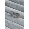 Gümüş Renk Zirkon Taşlı Earcuff Pirinç Kadın Kıkırdak Küpe - BJ-BKP7810