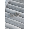 Gümüş Renk Kalp Model Zirkon Taş Detay Earcuff Kadın Kıkırdak Küpe - BJ-BKP7812