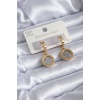 316L Çelik Gold Renk Yonca Model Kadın Küpe - BJ-BKP7814