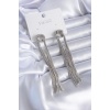 Gümüş Renk Düğüm Sallantı Model Pirinç Kadın Küpe - BJ-BKP7834