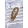 316L Çelik Gold Renk Zirkon Taş Detay Nominaition Model Kadın Bileklik - BJ-BB5508