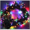 5m Boncuk Lamba RGB 8 Fonksiyon 100 Led Fişli Uzatma Kablolu siyah kablo