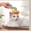 Kabak Tasarım Tuşlu Evcil Hayvan Tarağı Otomatik Temizlenen Kedi Köpek Tarağı
