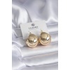 Gold Renk Sepet Model Pirinç Kadın Küpe - BJ-BKP7913