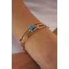 Gold Renk Kalın Zincir Model 3lü Kadın Bileklik - BJ-BB4765