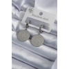 316L Çelik Gümüş Renk Pentagram Yıldızı İşleme Kadın Küpe - BJ-BKP7951