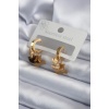 316L Çelik Gold Renk Sallantı Kuş Model Kadın Küpe - BJ-BKP7973