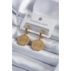 316L Çelik Gold Renk İşleme Detay Kadın Küpe - BJ-BKP7981