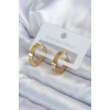 316L Çelik Gold Renk Cartier Model Kadın Küpe - BJ-BKP8031