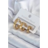 316L Çelik Gold Renk 3lü Cartier Model Kadın Küpe - BJ-BKP8035