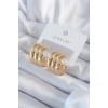 Gold Renk Halka Model Pirinç Kadın Küpe - BJ-BKP8061