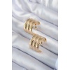 Gold Renk Halka Model Pirinç Kadın Küpe - BJ-BKP8061
