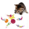 Peluş Fare Renkli Kedi Oyuncağı 4.5 Cm