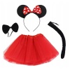 Minnie Mouse Kostüm Seti Etek Taç Kuyruk Papyon Gösteri Seti