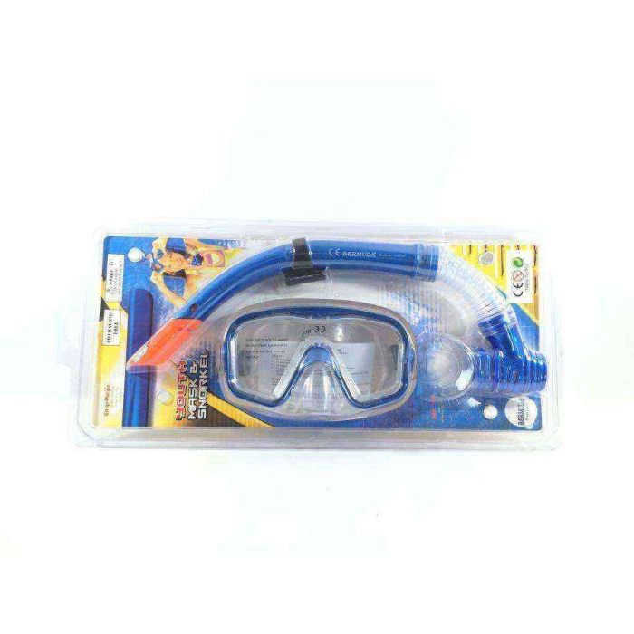 Maske Şnorkel Safari Dalış Seti Tepered Cam - 2186A/113CSB