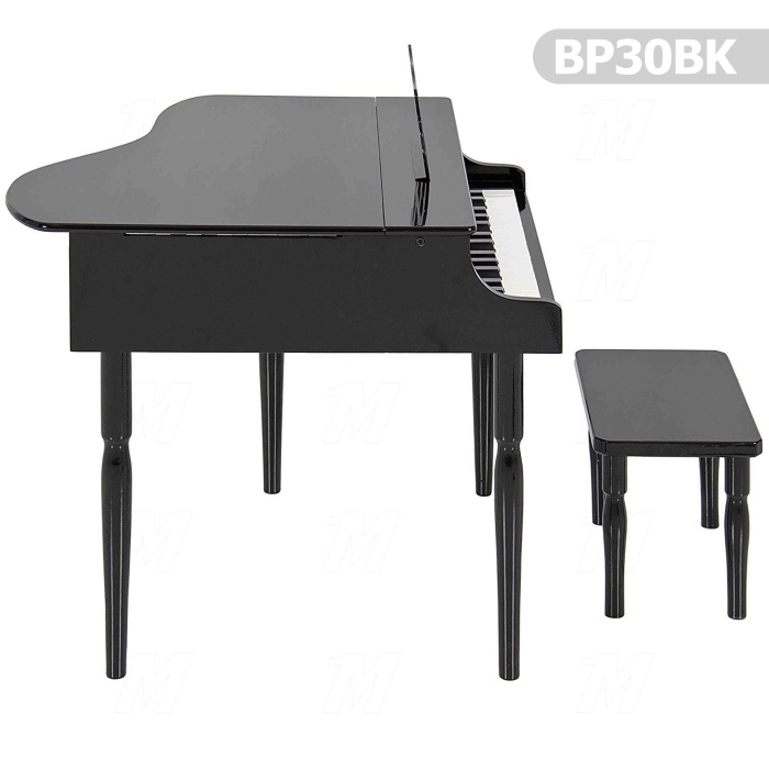 Çocuk için Ahşap Piyano BP30BK nota sehpası ve tabure Hediyeli
