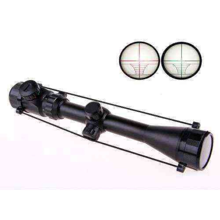 3-9x40 Nikula Zoomlu çıft Işıklı Av Tüfeği Dürbünü Silah Montaj Kelepçeli