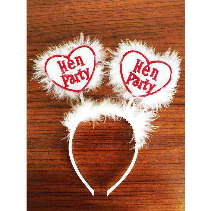 Beyaz Renk Bekarlığa Veda Partisi Hen Party Taç