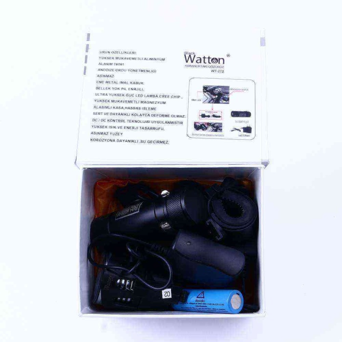 BlackWatton Wt-272-Profesyonel Bisiklet Lambası