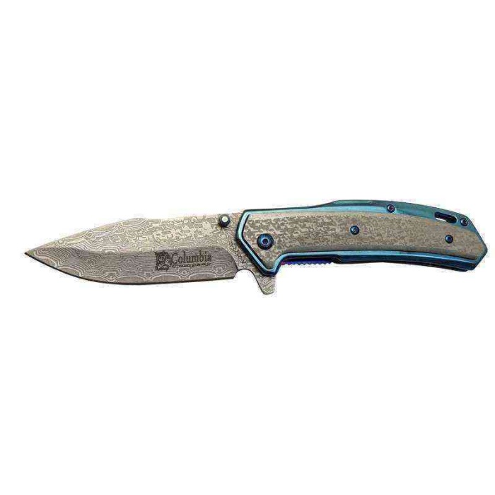 Columbia A-2120C Mavi Damascus Çakı