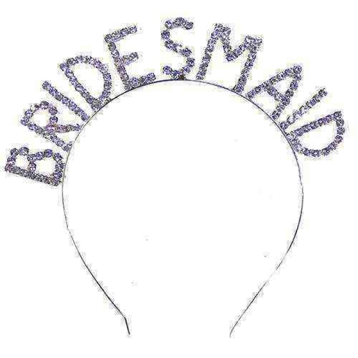 Kristal Taşlı Gümüş Renk Bridesmaid Nedime Tacı 16x17 cm