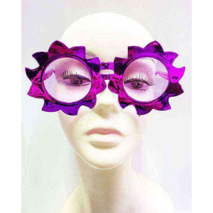 Güneş Model Metalize Parlak Parti Gözlüğü Pembe Renk 14x7 cm