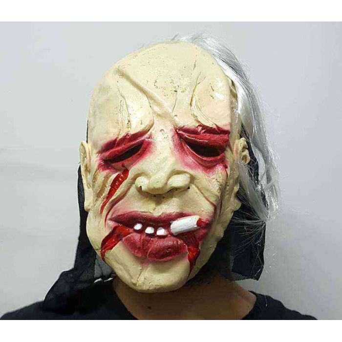 Halloween Cadılar Bayramı Sigara İçen Korku Maskesi