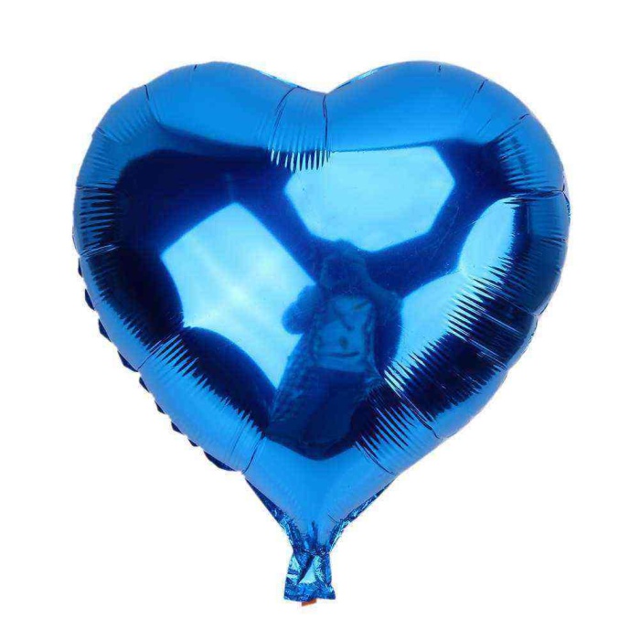 Kalp Balon Folyo Mavi 45 cm 18 inç