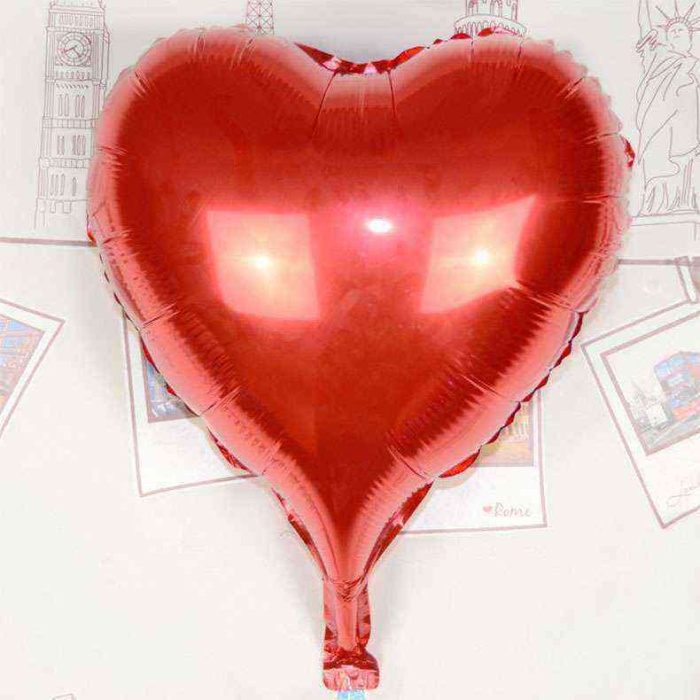 Kalp Uçan Balon Folyo Kırmızı 80 cm 32 inç