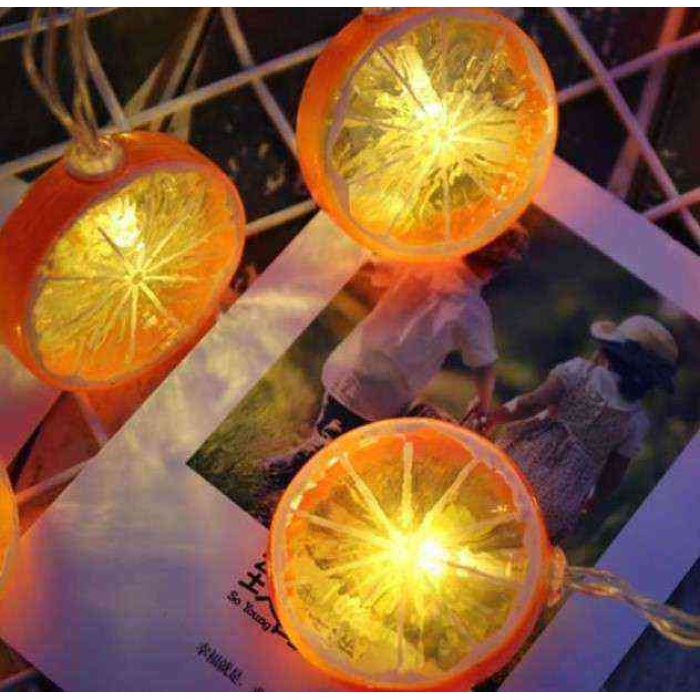Limon Dilimi şeklinde Dekoratif Dolma 10 Lu Led