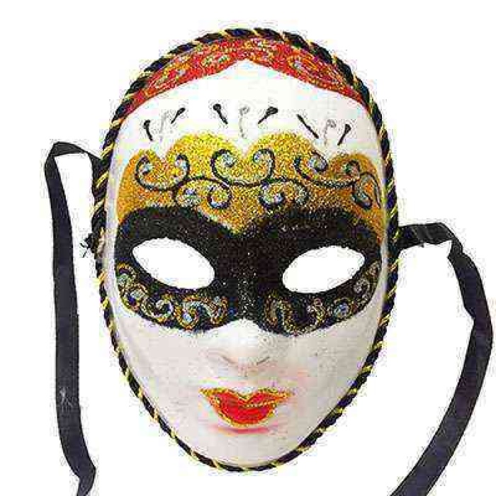 Masquerade Simli Yılbaşı Parti Maskesi Tam Yüz Yetişkin