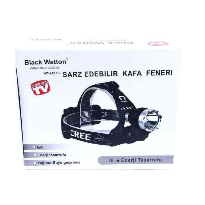 Orjinal 800 Lümen T6 Şarjlı Kafa Feneri Watton Wt-242