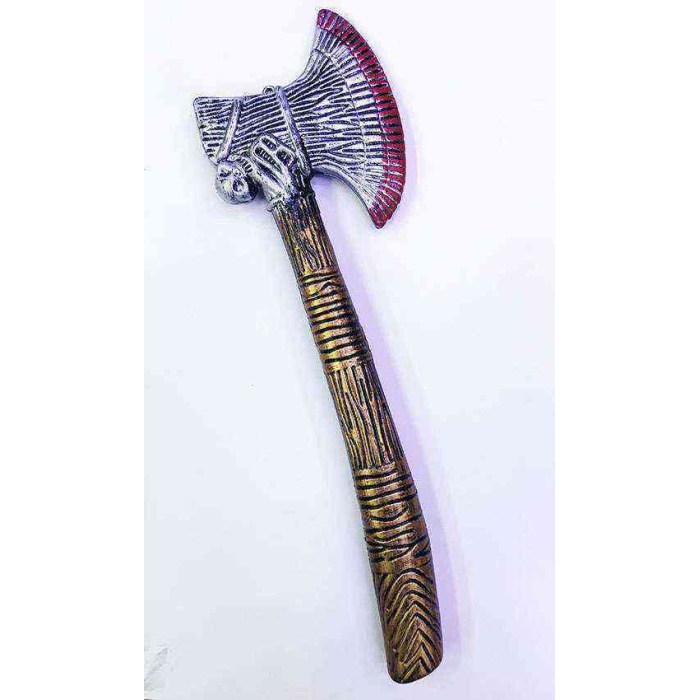 Ortaçağ Eskitilmiş Plastik Kızılderili Baltası 45 cm