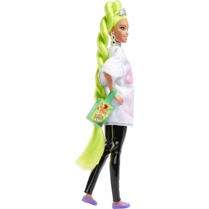 Barbie Extra - Neon Saçlı Bebek - Büyük Beden Tişörtlü No:11 - GRN27-HDJ44