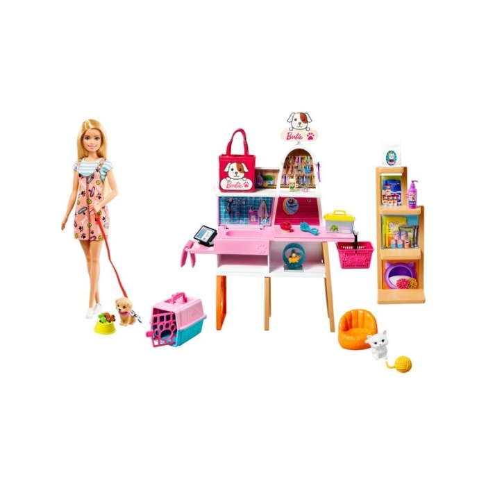 Barbie ve Evcil Hayvan Dükkanı Oyun Seti - GRG90