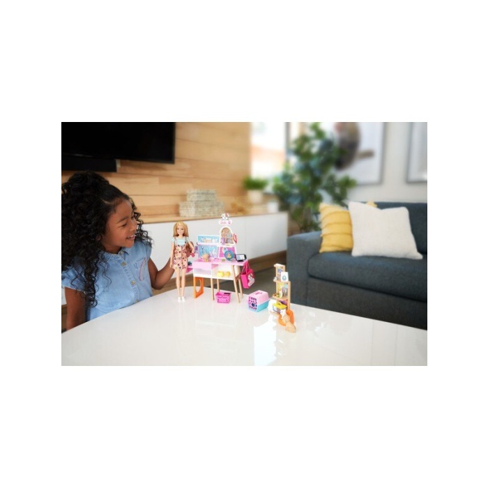 Barbie ve Evcil Hayvan Dükkanı Oyun Seti - GRG90