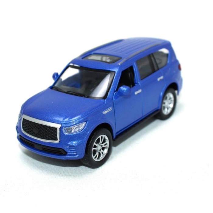 Sesli Işıklı Metal Çek Bırak Araba - İnfiniti QX80 Mavi- FY6208-12D-Mavi