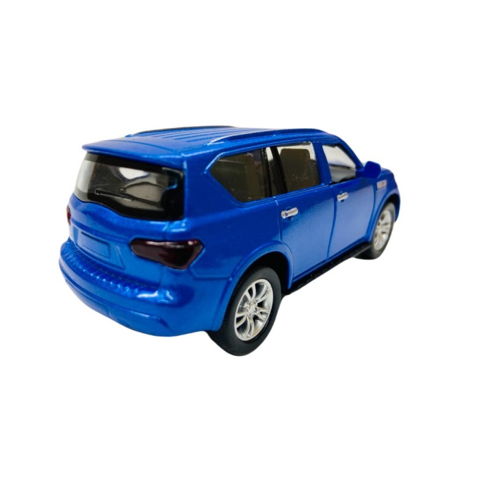 Sesli Işıklı Metal Çek Bırak Araba - İnfiniti QX80 Mavi- FY6208-12D-Mavi