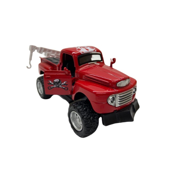 Sesli Işıklı Metal Çek Bırak Kamyonet - 1948 Ford F-1 - FY638-12D-Kırmızı